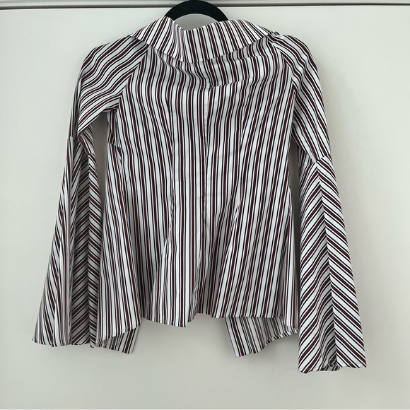 NWT Caroline Constas Persephone off the shoulder top blouse XS - Picture 8 of 10